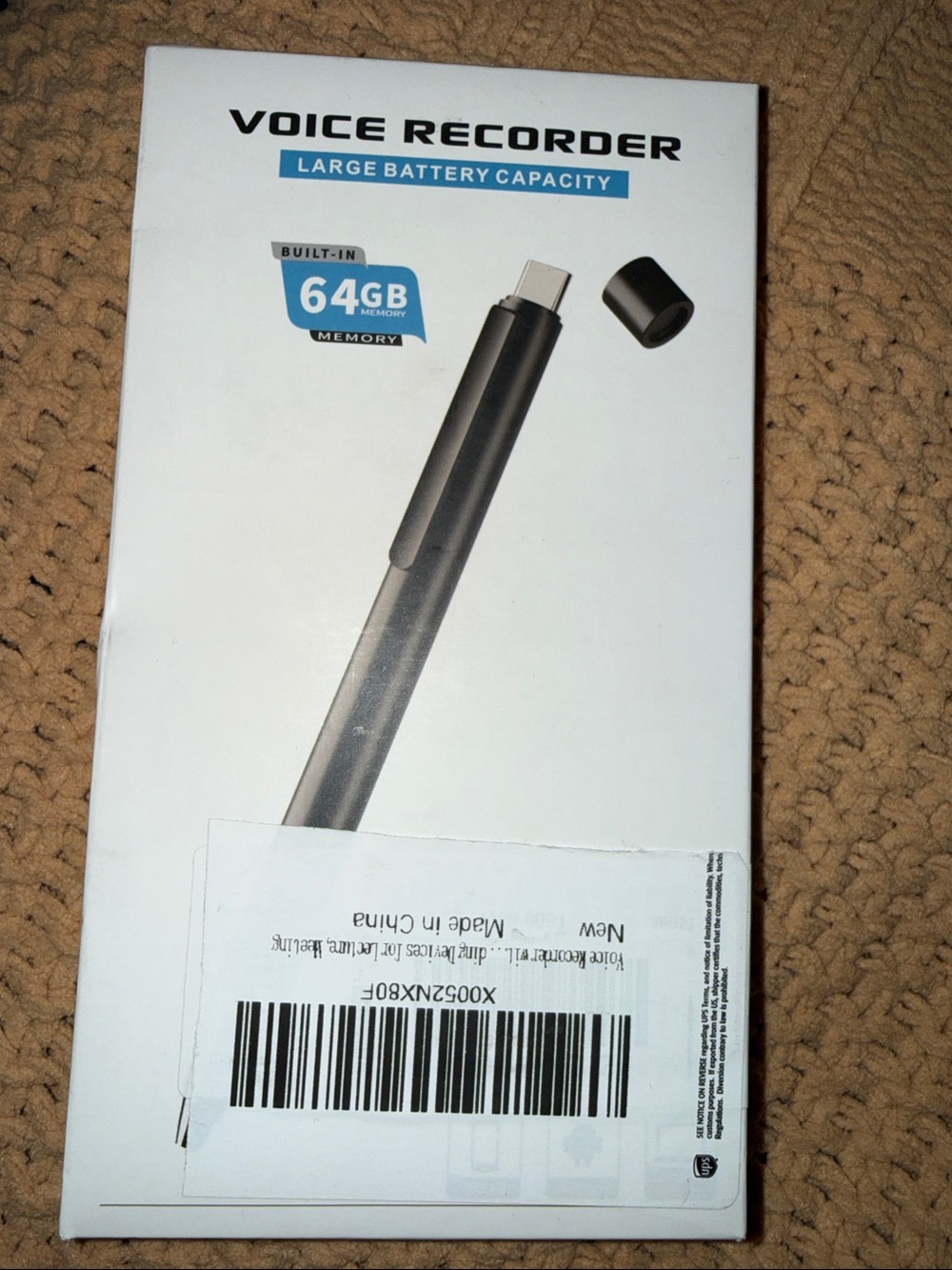 Voice Recorder Pen - Black - Built-in 64GB